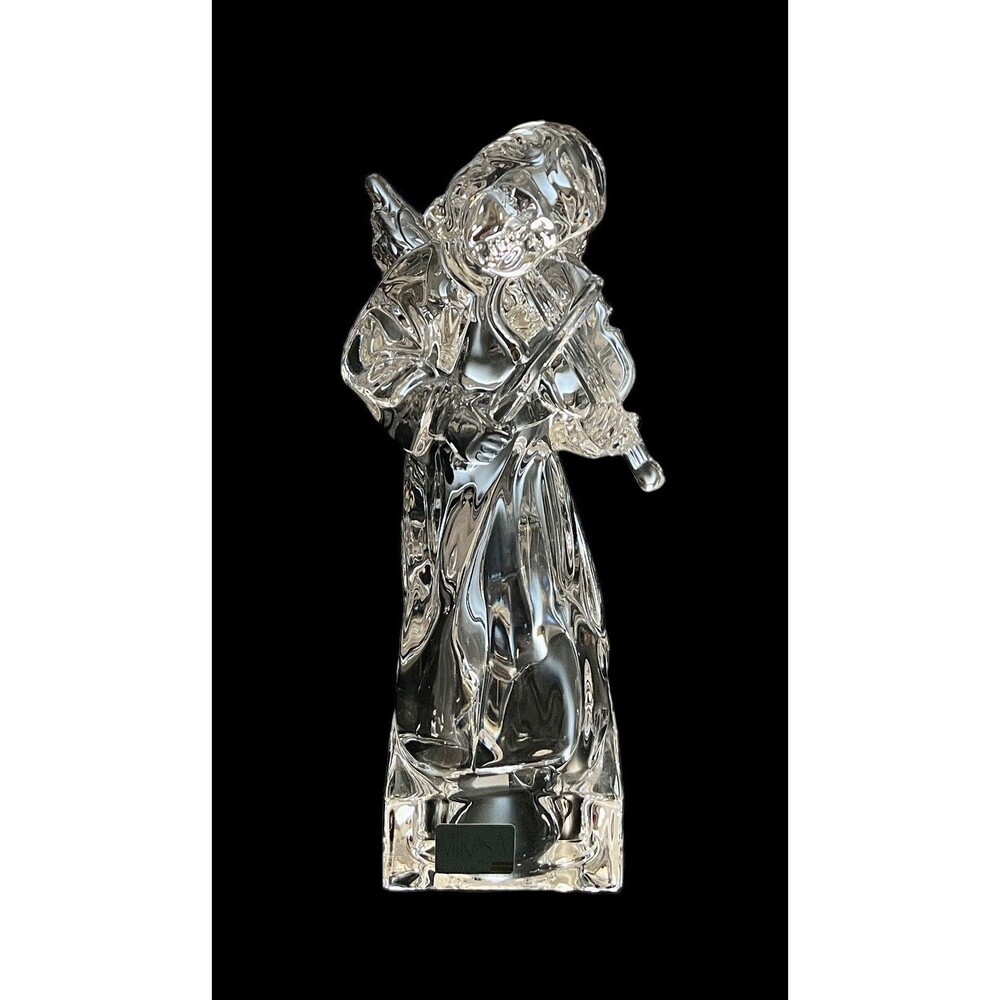 New Mikasa Herald Collection Angelic‎ Violin 8” Figurine Germany Lead Crystal